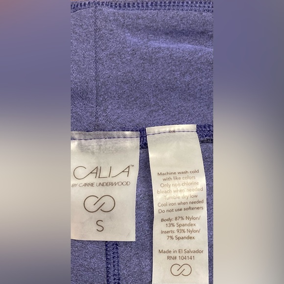 CALIA by Carrie U. Essential Ribbed Legging Purple Vibes Heather. Size Small NWT - Picture 7 of 15